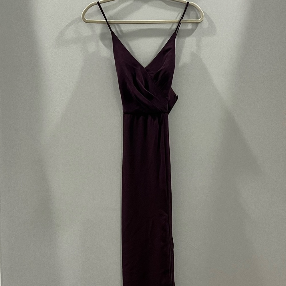 Aubergine/Purple Dessy Bridesmaid Dress, Size 2 - Picture 3 of 8